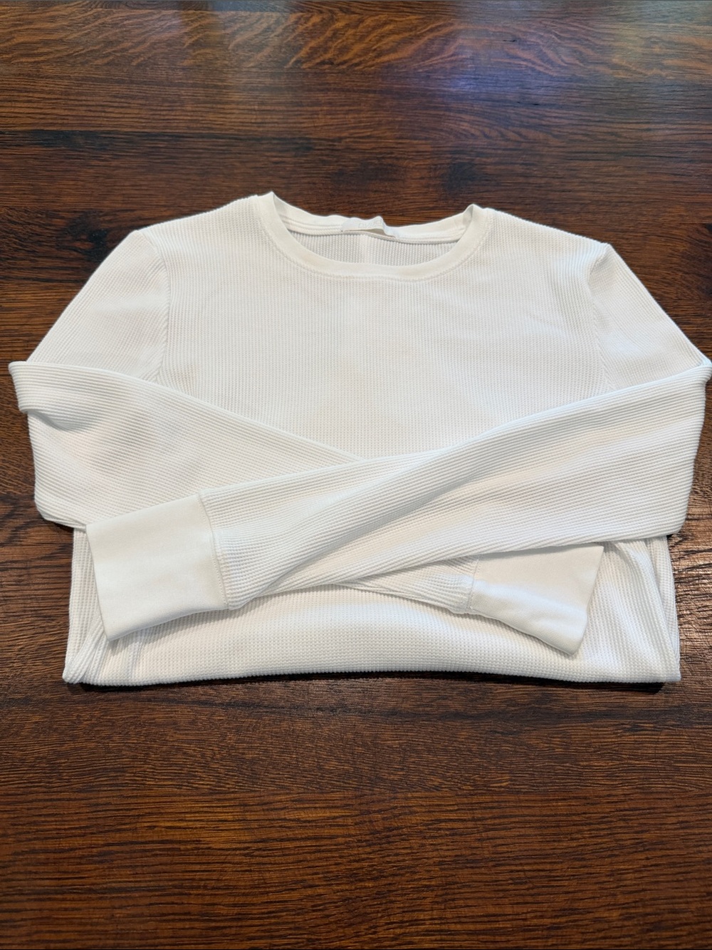 nuuds Off-White Waffle-Knit Long Sleeve Bodysuit